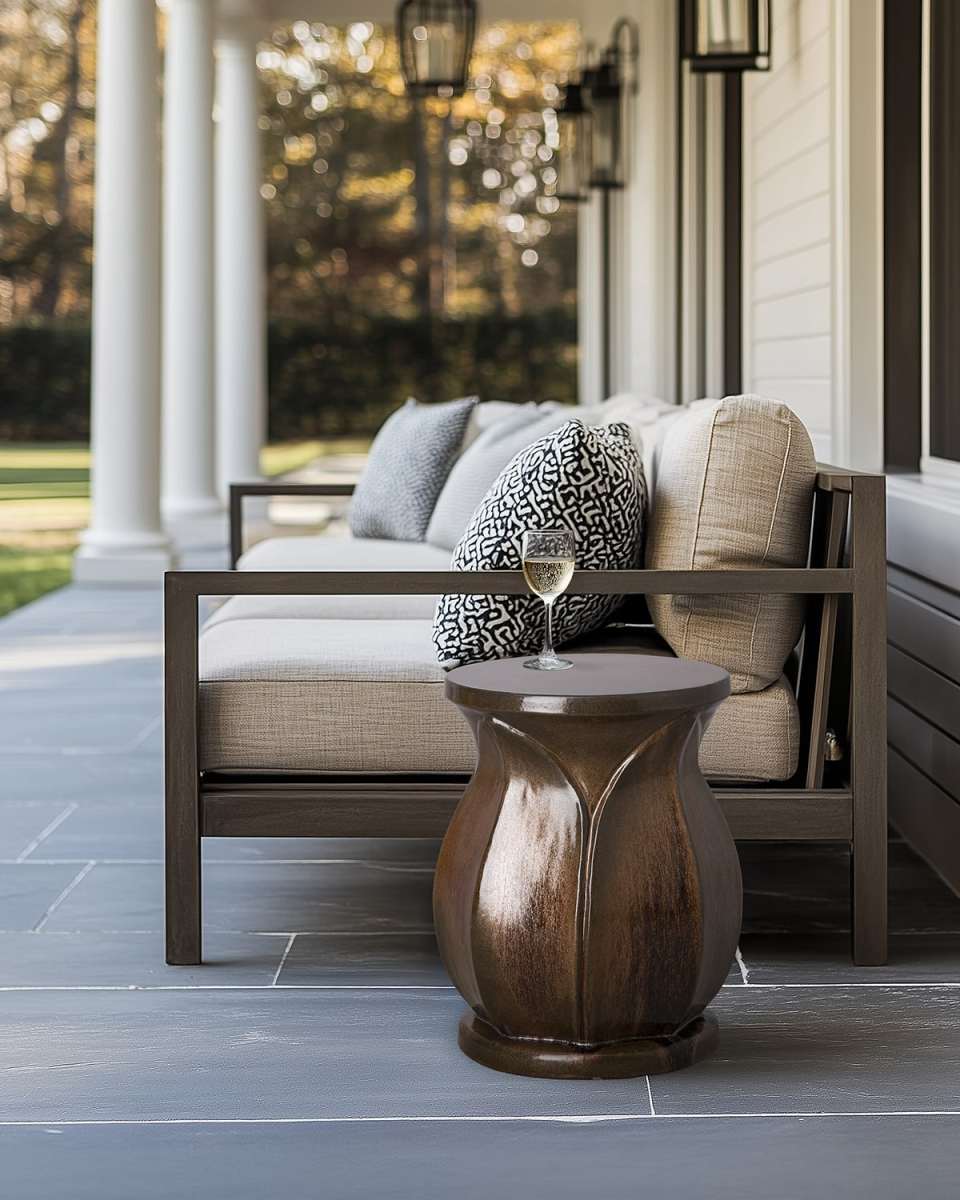Lotus Indoor/Outdoor Garden Stool, 18"